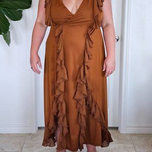 NWT Joyfolie Nivie Short Sleeve Dress in Clove Size XXL Spring Dress